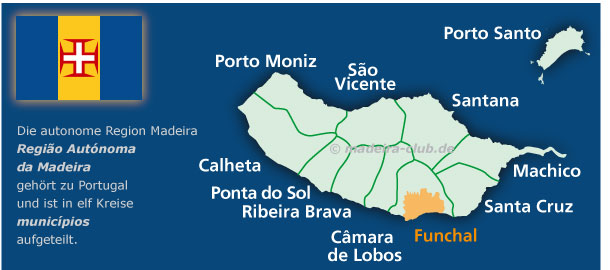Regionen auf der Insel Madeira