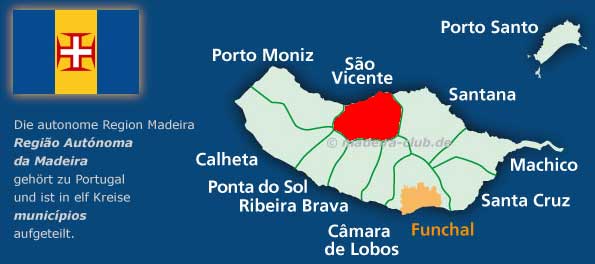 Region São Vicente auf Madeira